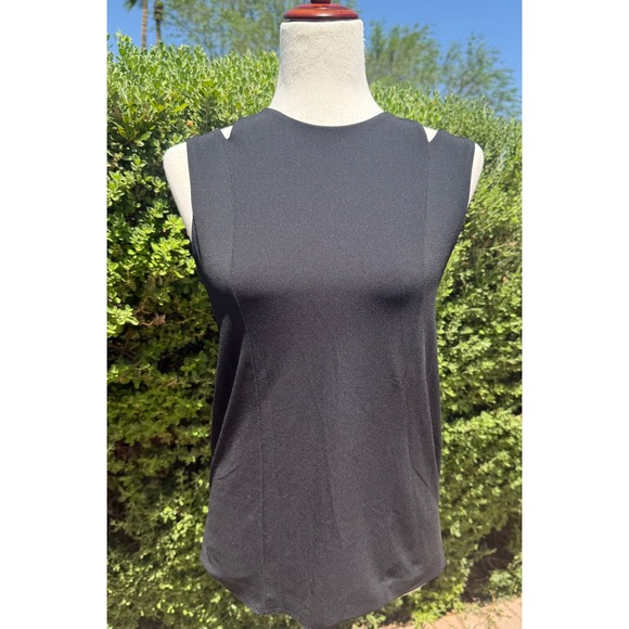 rag & bone Tops - Rag & Bone Black Cutout Shoulder Tank Top Womens Medium M Back Zipper